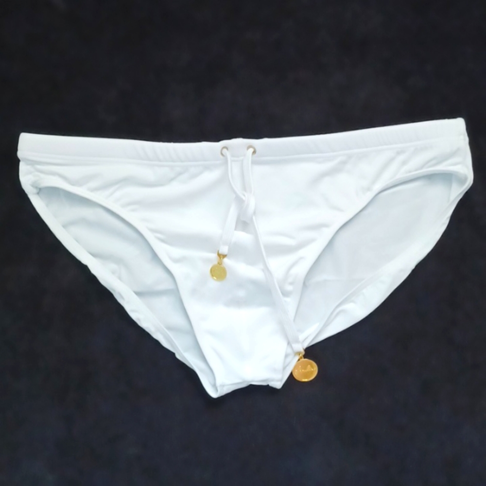CharlieByMZ Grecian coin brief white XL